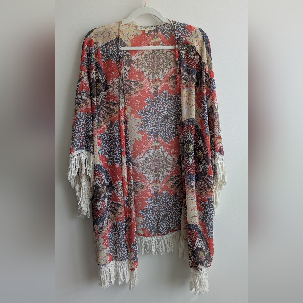 DANIEL RAINN Bohemian Fringe Kimono 2x/3x